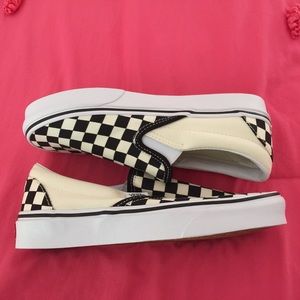 Checkerboard Slip-On ( Black/Off White )